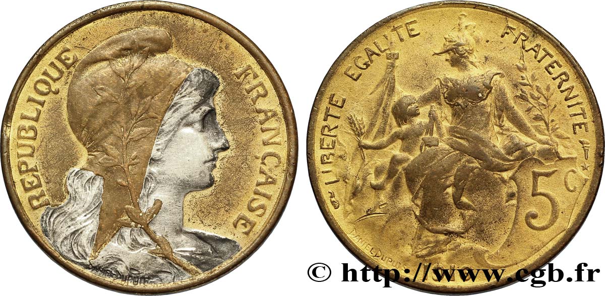5 centimes (bicolore) 1916   TTB45 