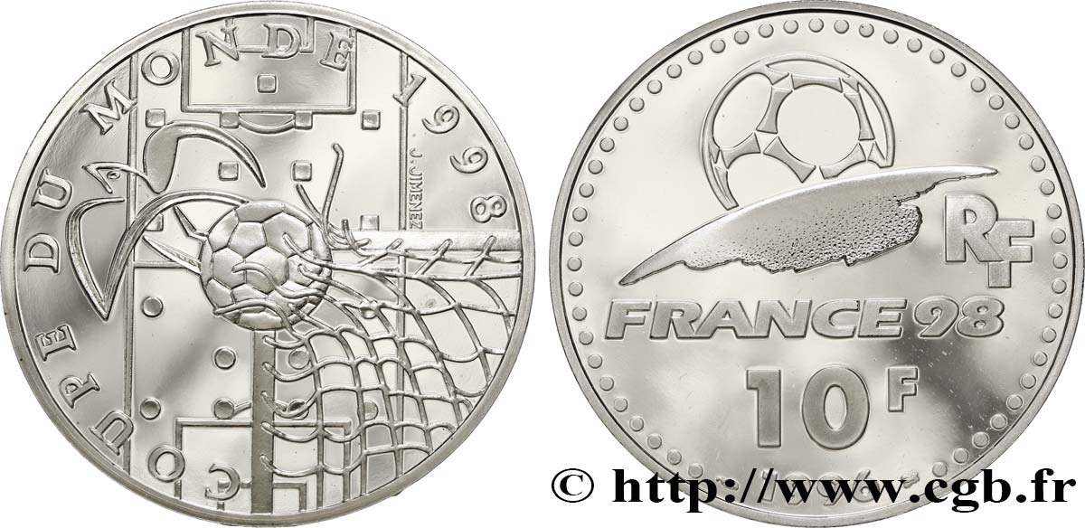 Belle Épreuve 10 francs - Idéal du football 1996  F5.1306 1 FDC70 