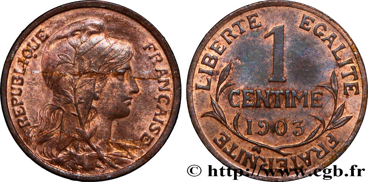 1 centime Daniel-Dupuis 1903 Paris F.105/8 SPL55 