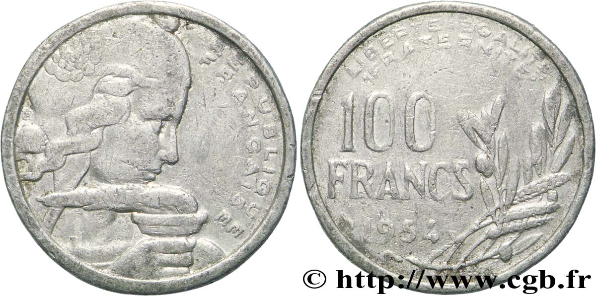 Faux de 100 francs Cochet 1954  F.450/2 var. TB20 