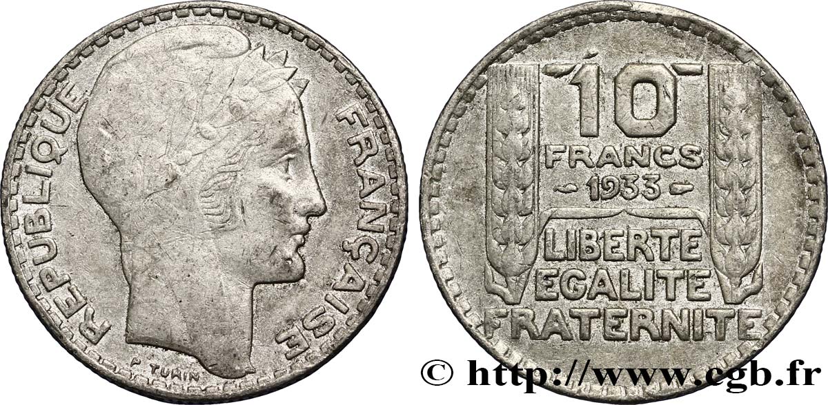 Faux de 10 francs Turin 1933  F.360/6 var. TTB48 