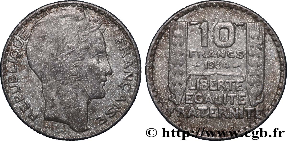 Faux de 10 francs Turin 1934  F.360/7 var. TTB40 