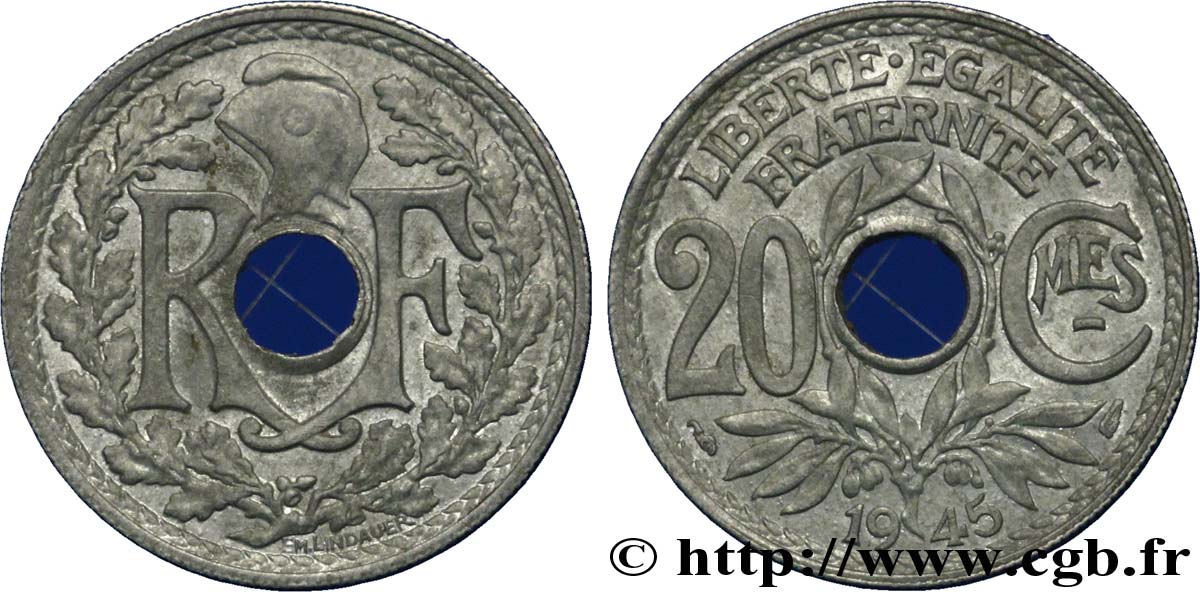20 centimes Lindauer 1945  F.155/2 SPL60 