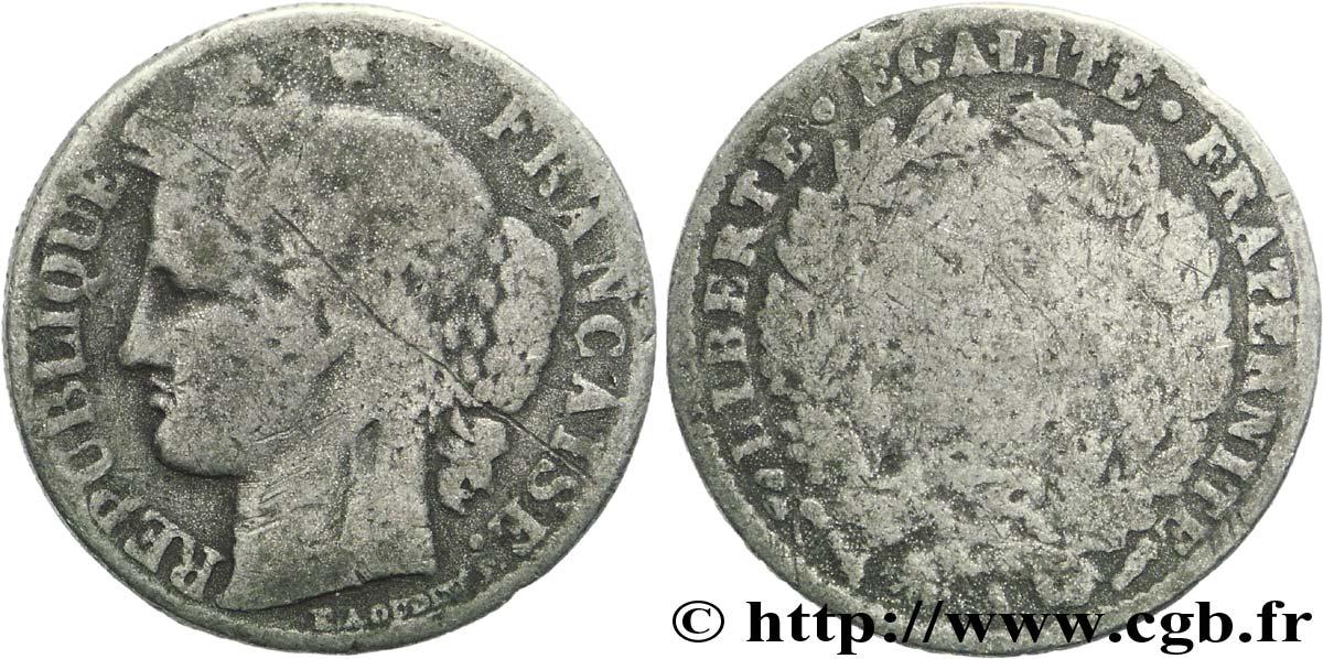 Faux de 50 centimes Cérès, Troisième République n.d. Paris F.189/ var. RC8 