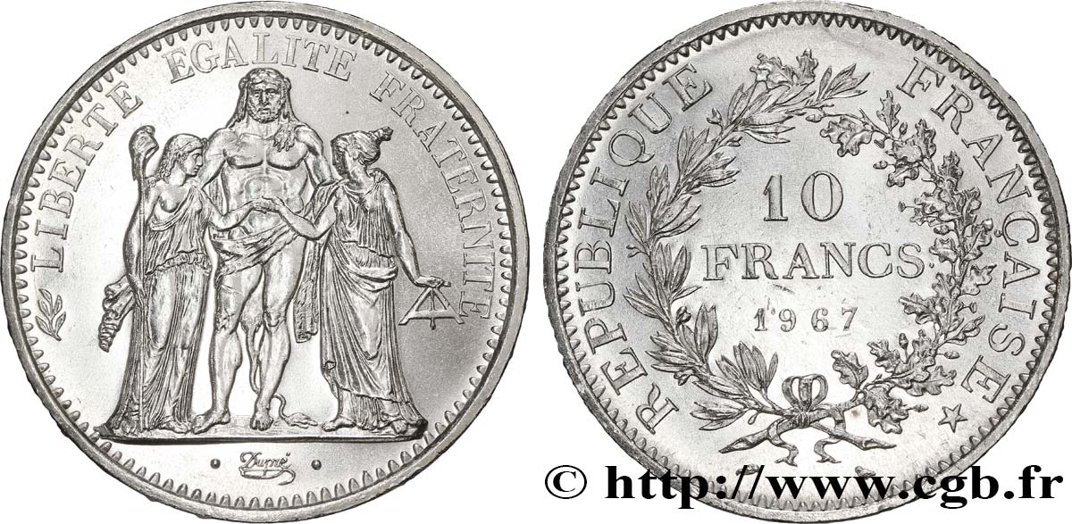 10 francs Hercule 1967  F.364/5 SUP62 