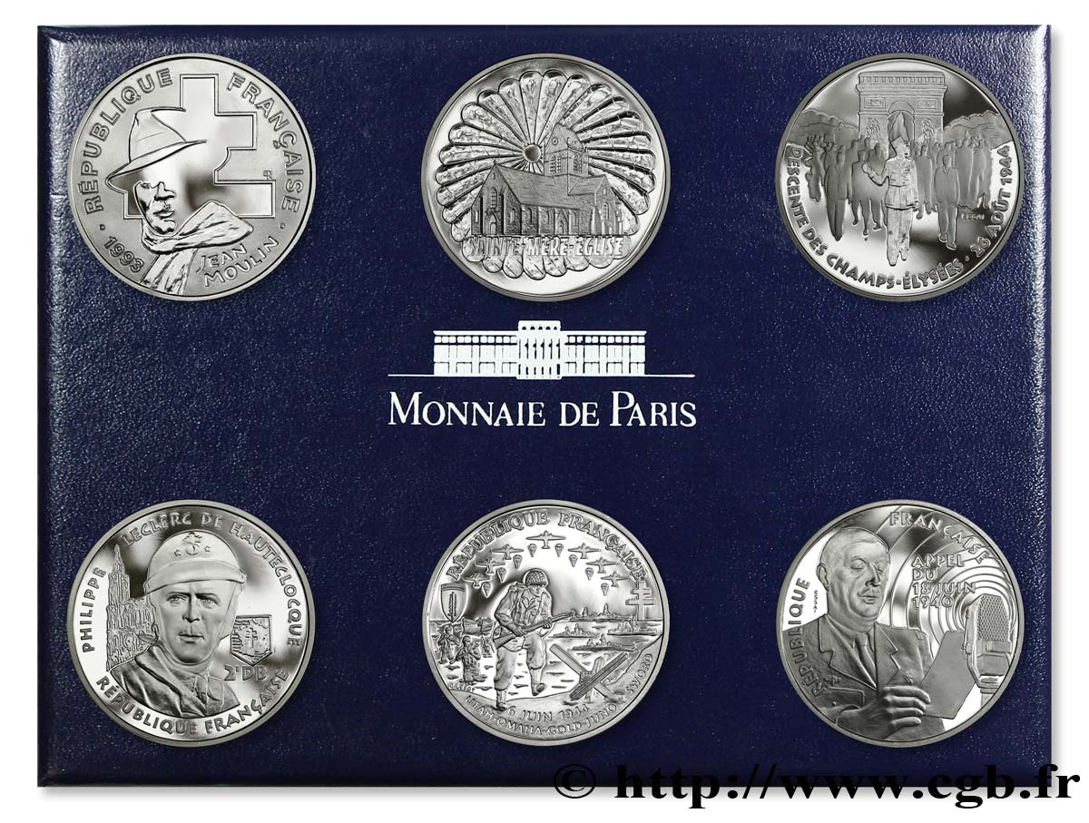 Coffret de six essais Belle Épreuve 100 francs - La liberté retrouvée n.d. Paris F5.  FDC70 