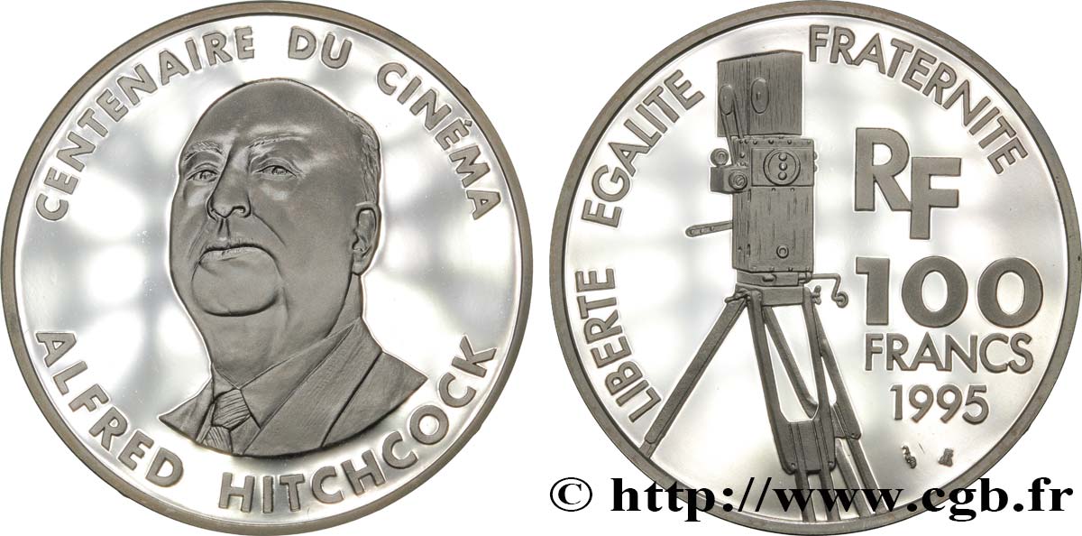 Belle Épreuve 100 francs - Alfred Hitchcock 1995 Paris F5.1648 2 MS70 