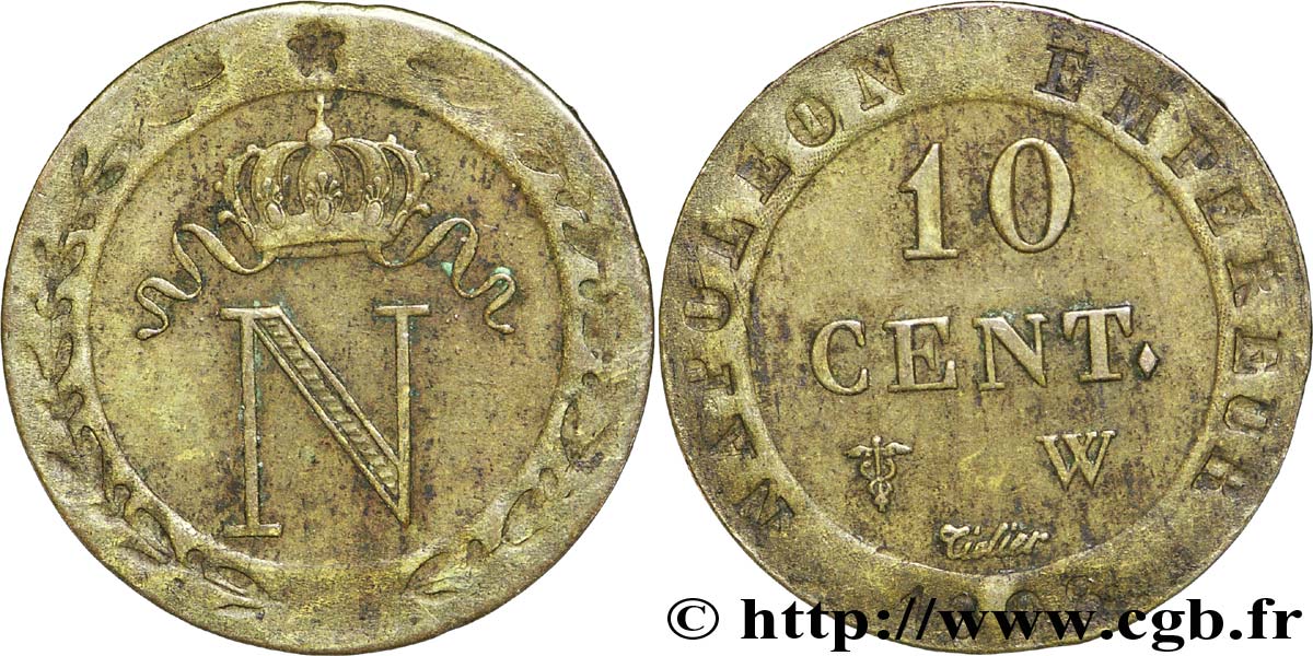 10 cent. à l N couronnée 1808 Lille F.130/9 BB48 