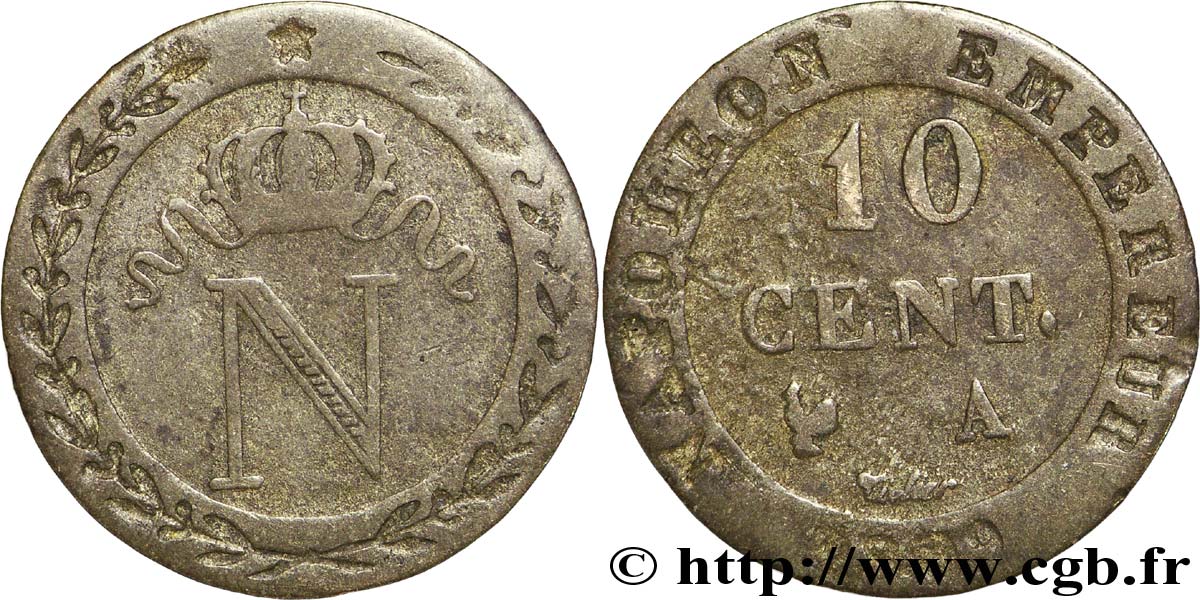 10 cent. à l N couronnée 1809 Paris F.130/10 BC25 
