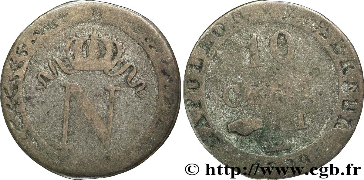 10 cent. à l N couronnée 1809 Limoges F.130/15 B8 