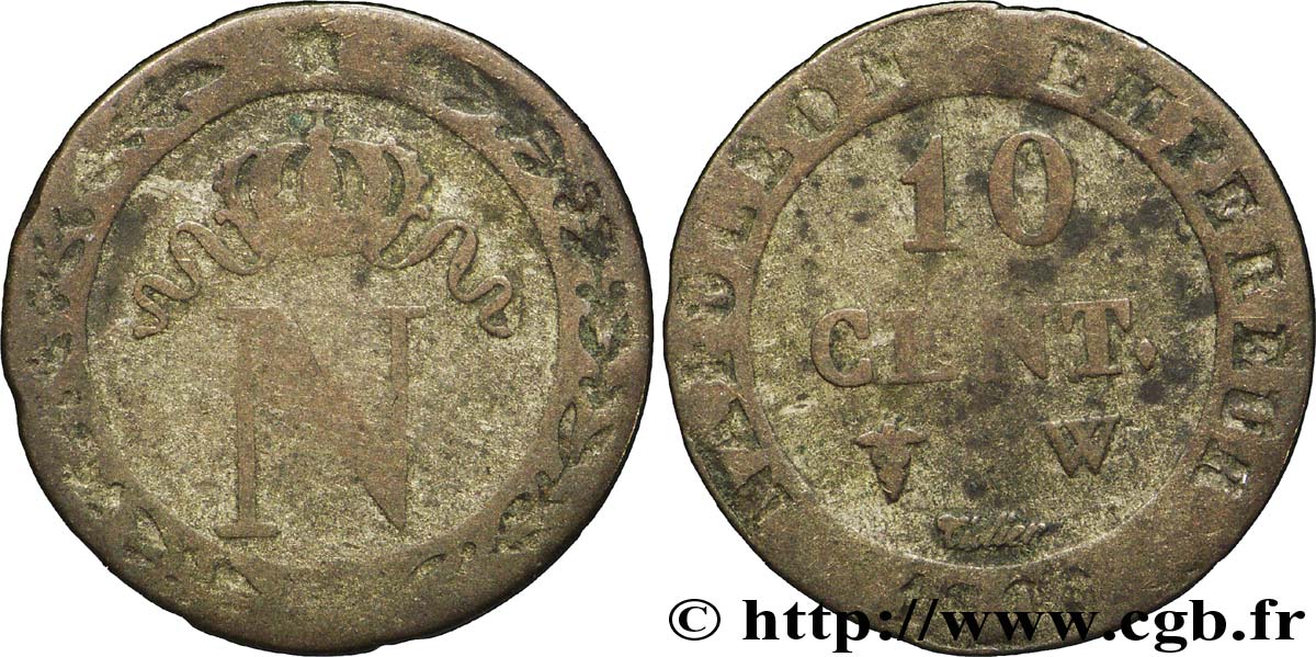 10 cent. à l N couronnée 1809 Lille F.130/19 B8 
