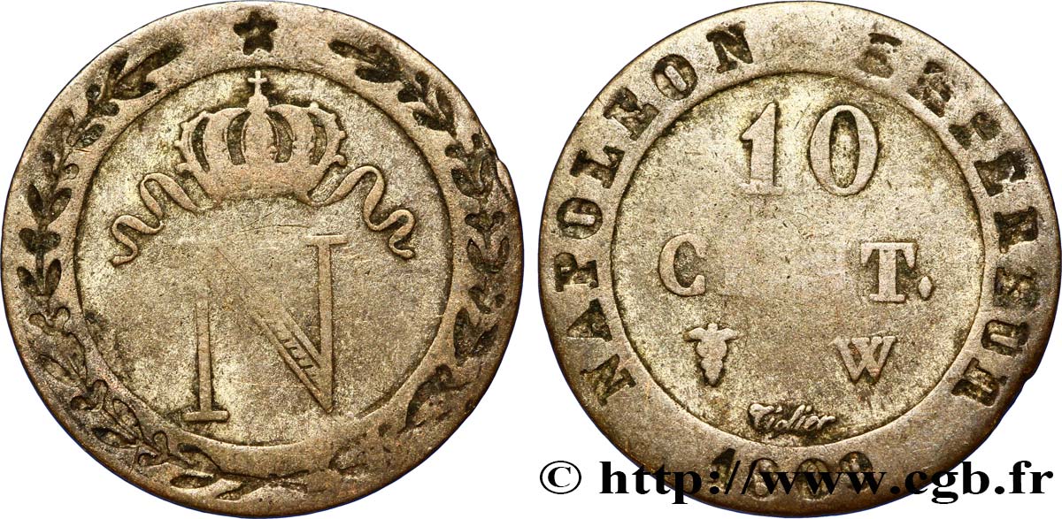 10 cent. à l N couronnée 1809 Lille F.130/19 B12 