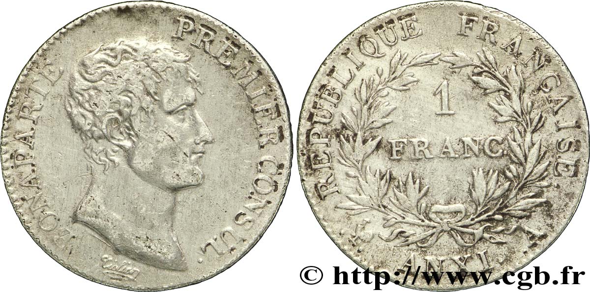 1 franc Bonaparte Premier Consul 1803 Paris F.200/1 TTB40 