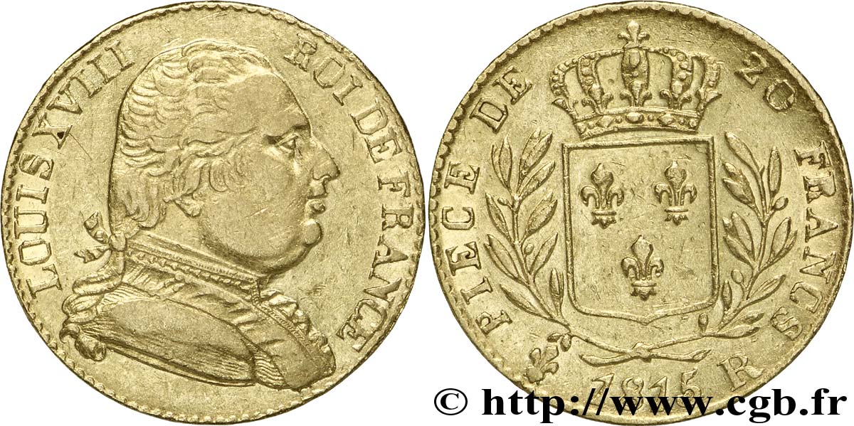 20 francs or Londres 1815 Londres F.518/1 SS48 