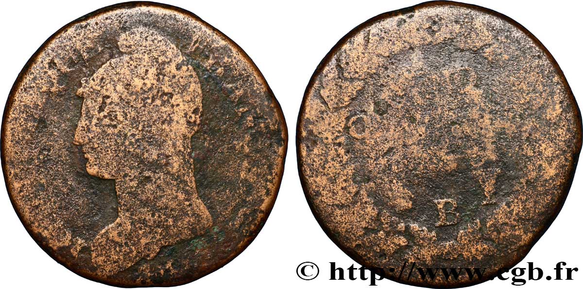 Cinq centimes Dupré, grand module 1797 Rouen F.115/9 B6 