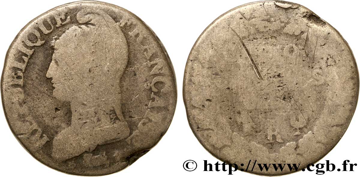 Cinq centimes Dupré, grand module 1797 Orléans F.115/28 B6 