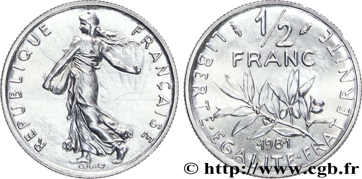 1/2 franc Semeuse 1981 Pessac F.198/20 FDC65 
