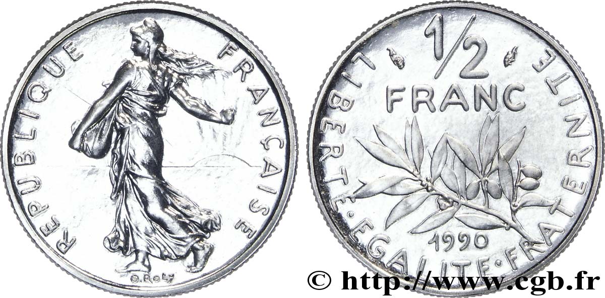 1/2 franc Semeuse 1990 Pessac F.198/29 SC64 