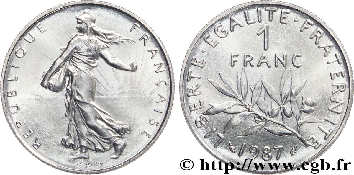 1 franc Semeuse, nickel 1987 Pessac F.226/32 ST65 