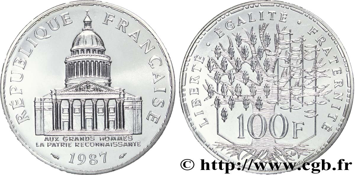 100 francs Panthéon 1987  F.451/7 MS64 