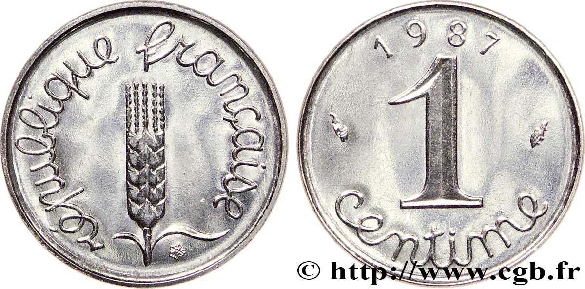 1 centime Épi 1987 Pessac F.106/44 FDC65 