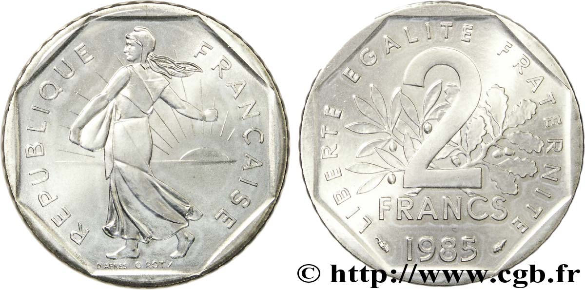 2 francs Semeuse, nickel 1985 Pessac F.272/9 MS 