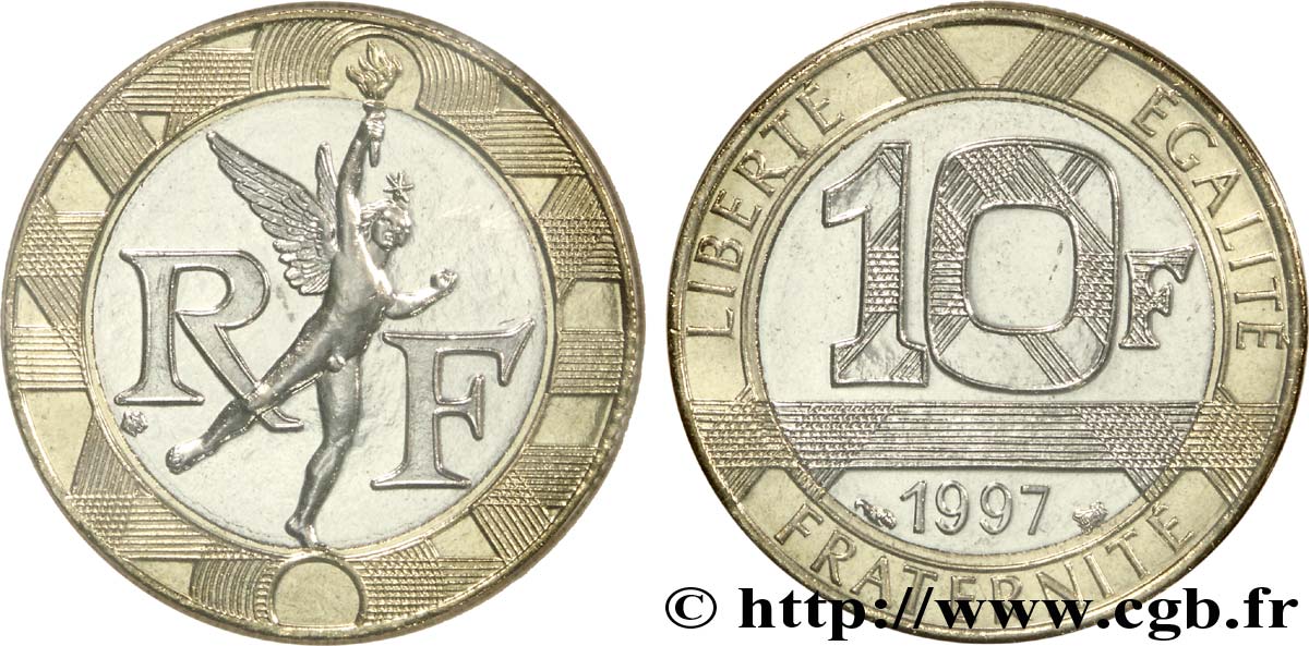 10 francs Génie de la Bastille 1997 Pessac F.375/14 MS68 