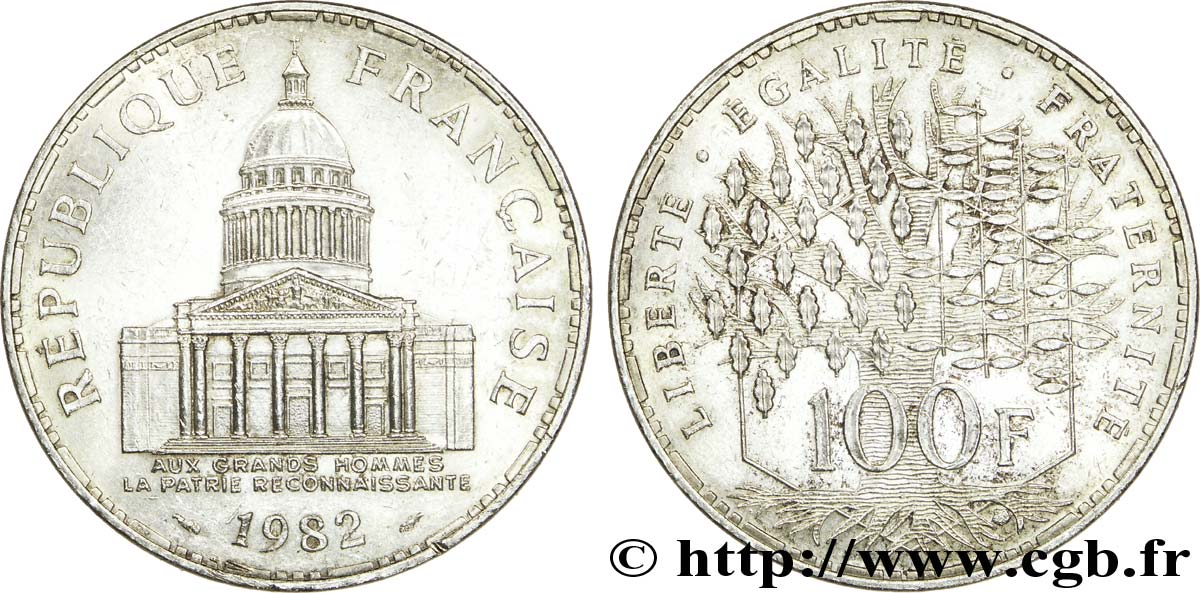 100 francs Panthéon 1982  F.451/2 AU50 