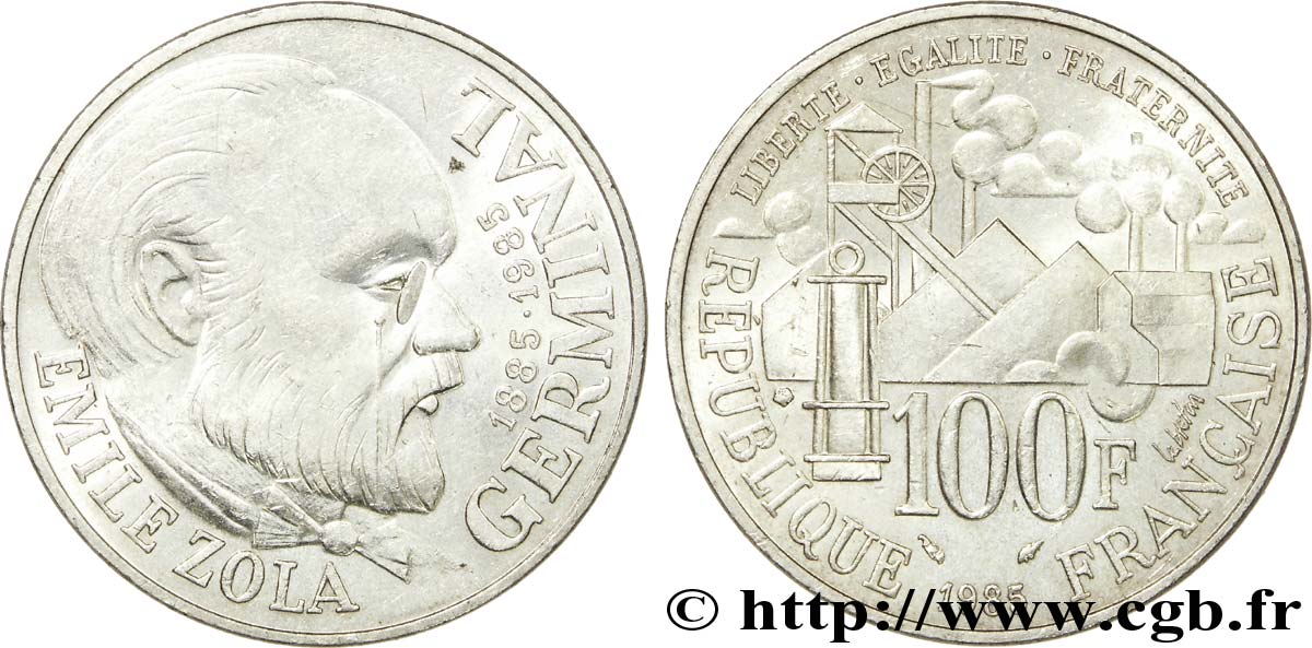 100 francs Émile Zola 1985  F.453/2 AU50 