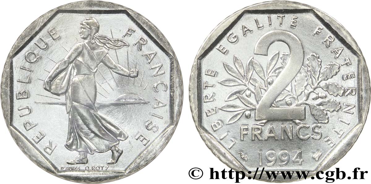 2 francs Semeuse, nickel 1994 Pessac F.272/22 FDC 