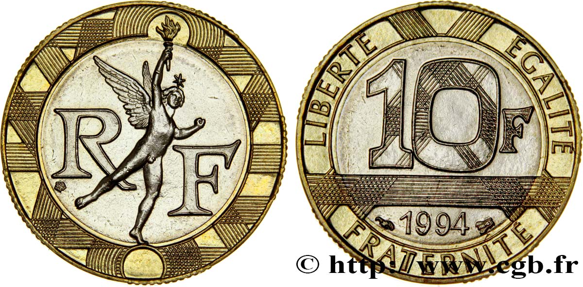 10 francs Génie de la Bastille 1994 Pessac F.375/11 SUP60 