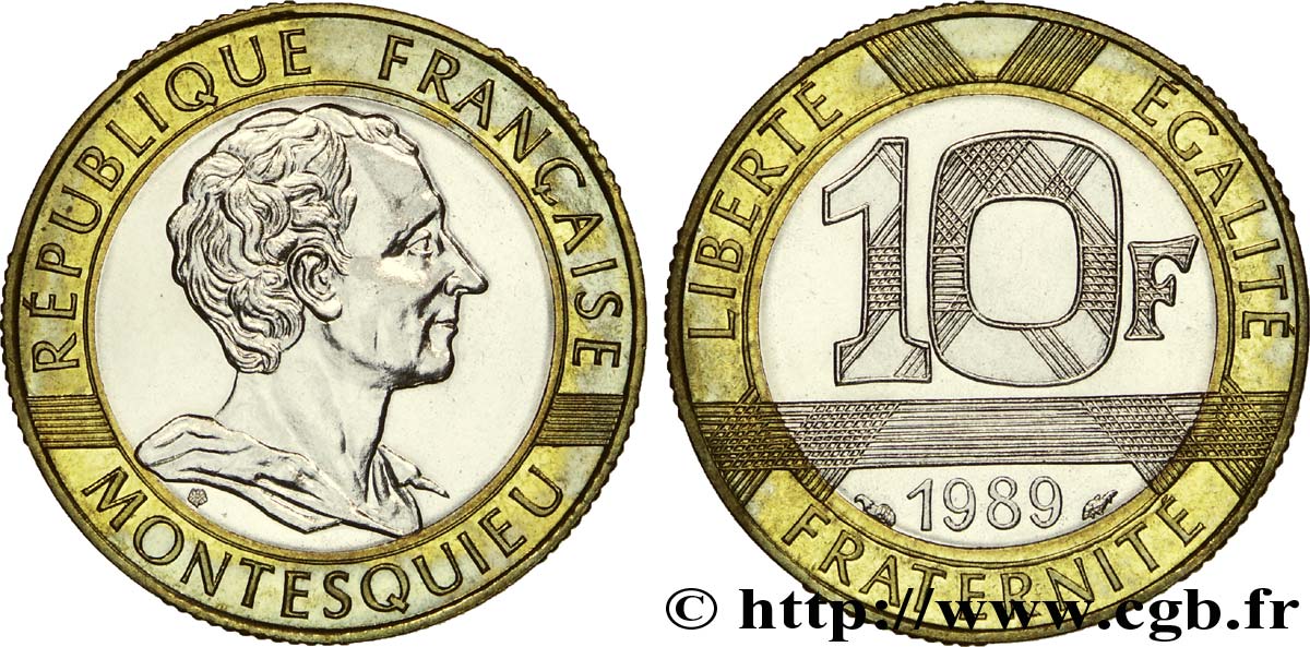 10 francs Montesquieu 1989 Paris F.376/2 FDC65 