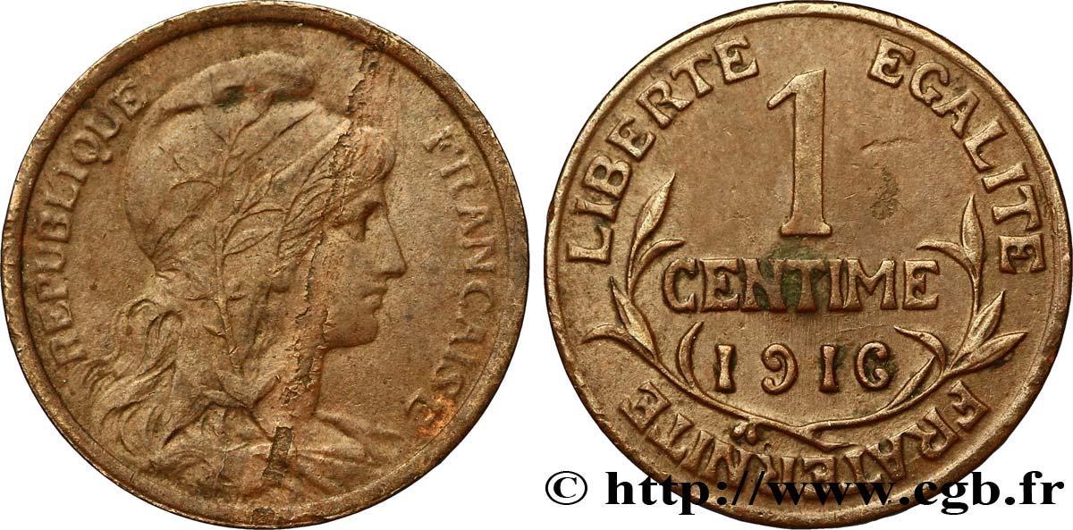 1 centime Daniel-Dupuis 1916 Paris F.105/17 TTB50 