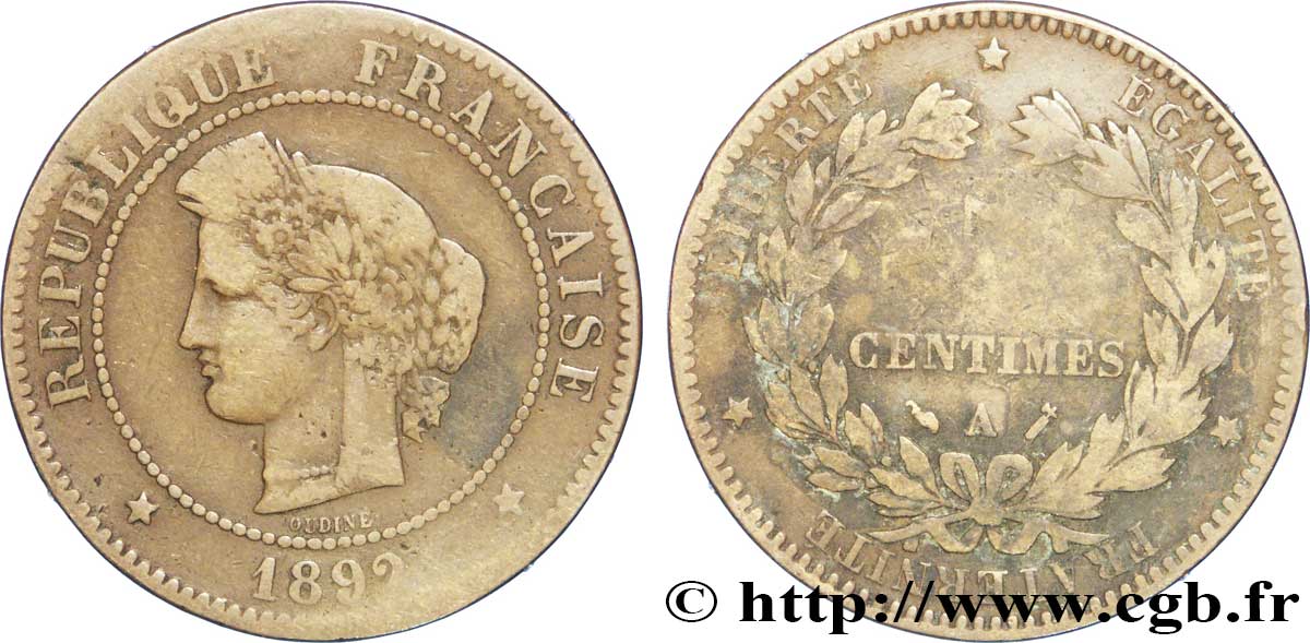 5 centimes Cérès 1892 Paris F.118/34 F12 