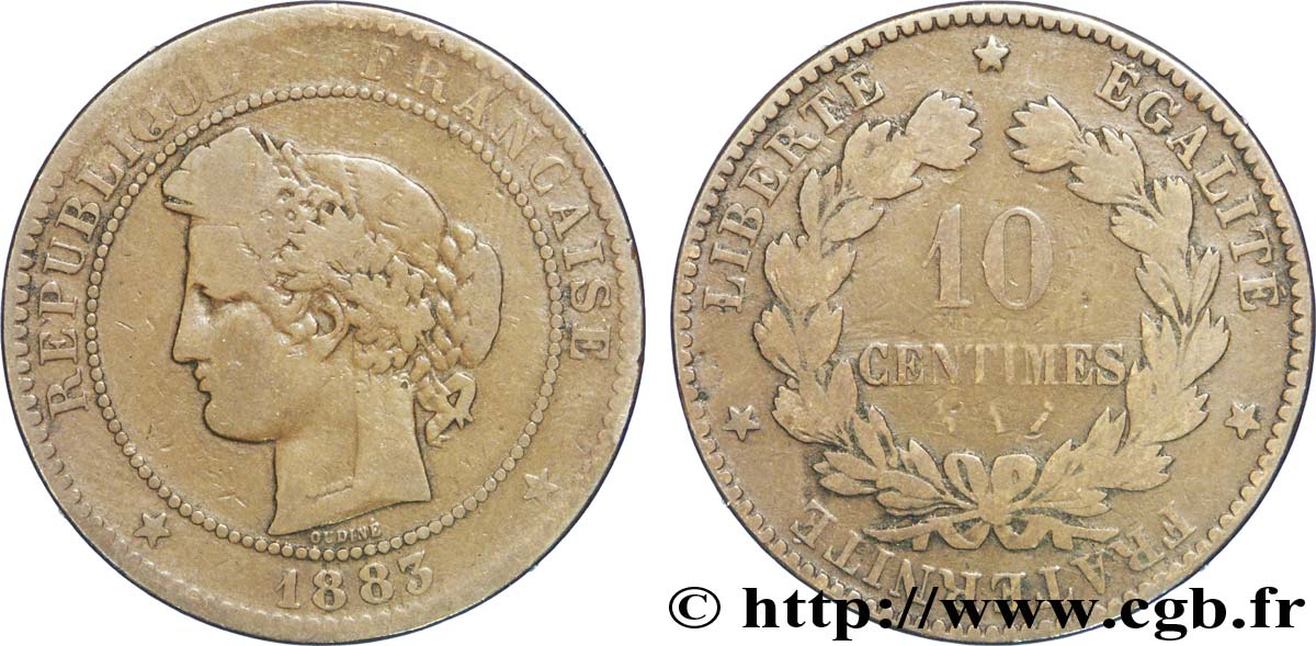 10 centimes Cérès 1883 Paris F.135/27 B12 