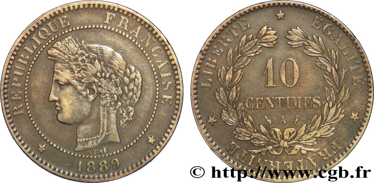 10 centimes Cérès 1889 Paris F.135/34 SS45 