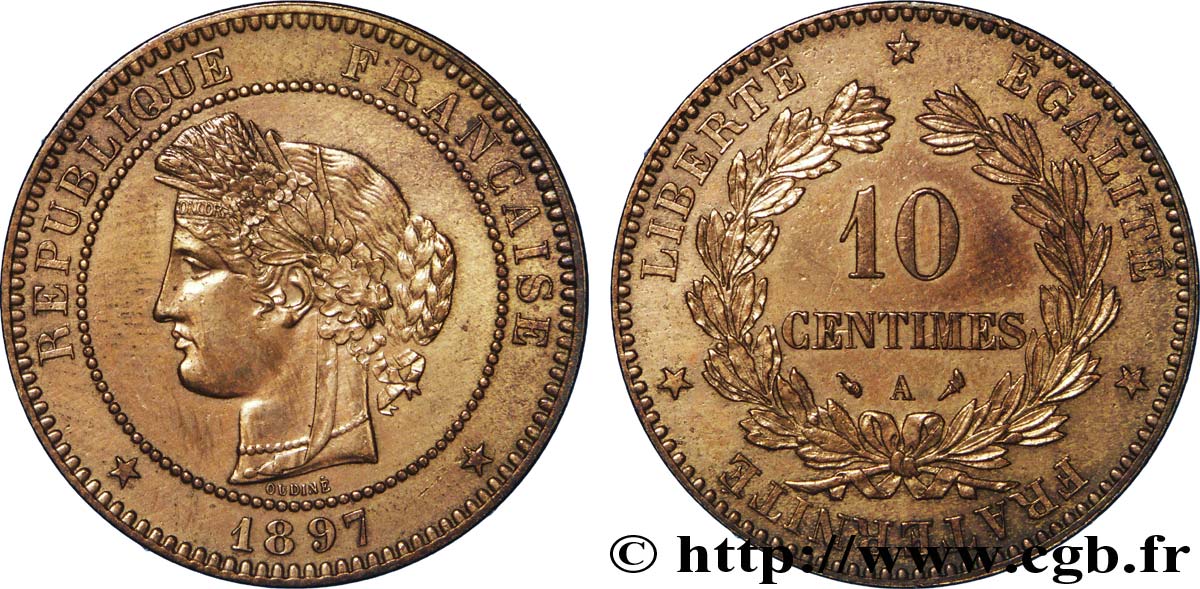 10 centimes Cérès 1897 Paris F.135/44 TTB54 