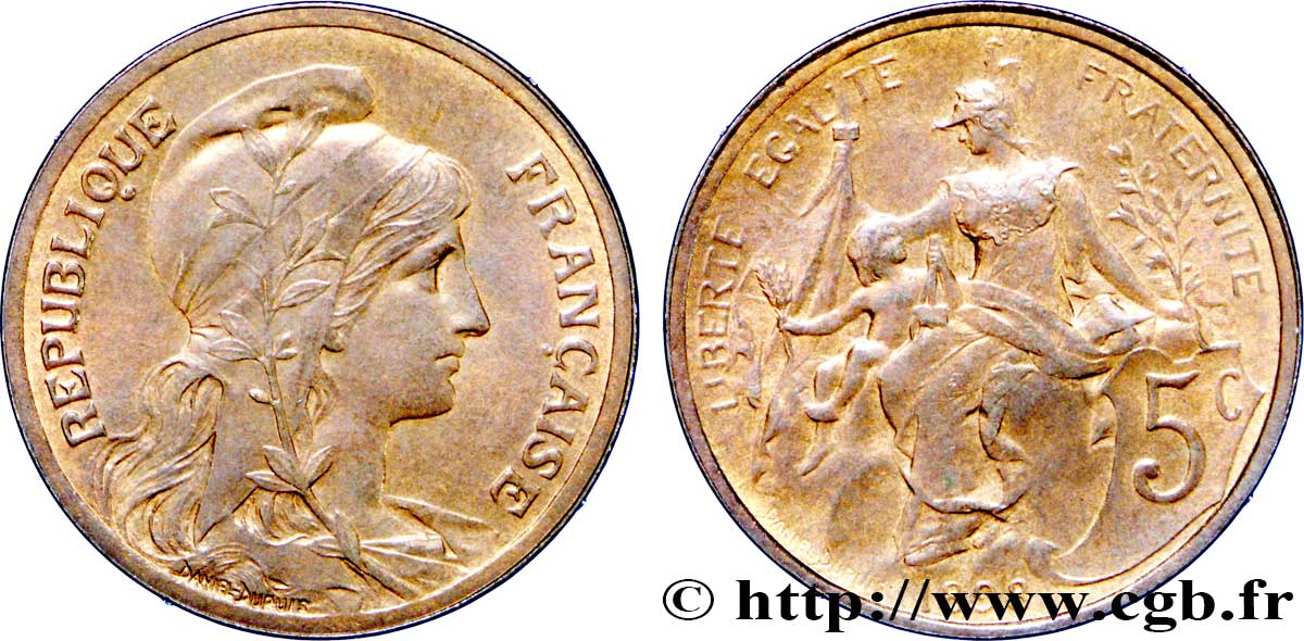 5 centimes Daniel-Dupuis 1898  F.119/5 EBC58 