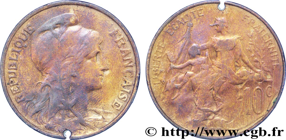 10 centimes Daniel-Dupuis 1900  F.136/8 MBC 