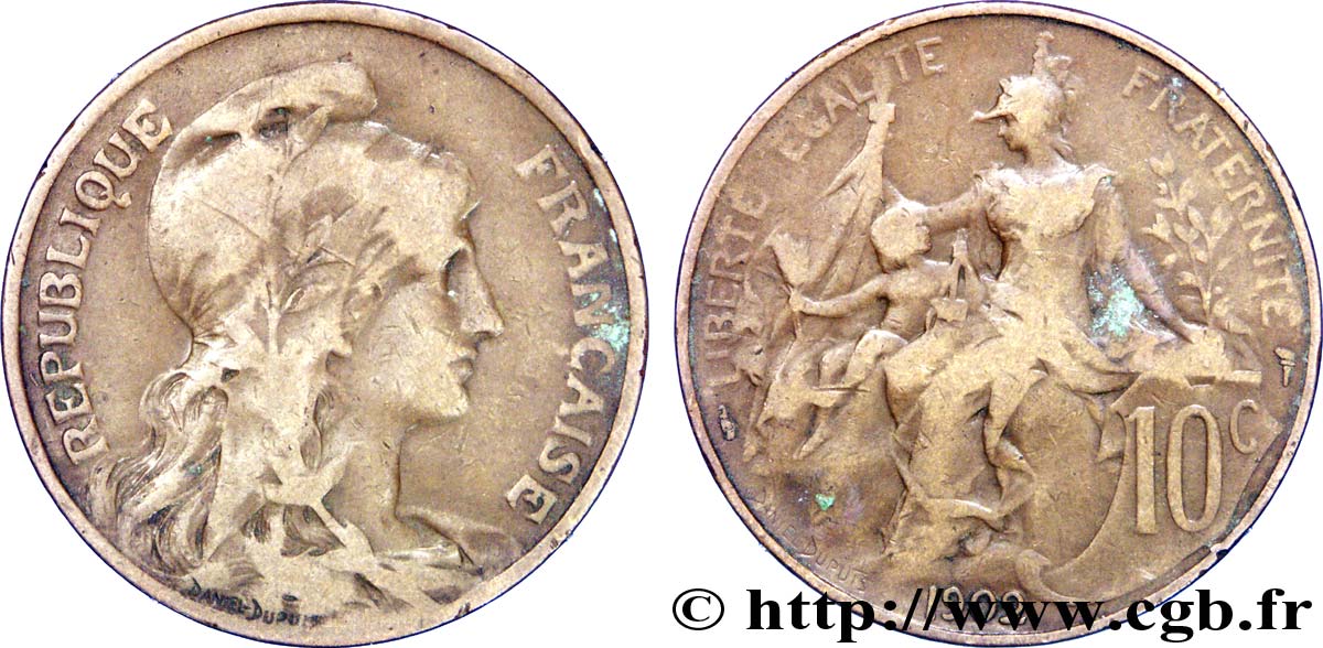 10 centimes Daniel-Dupuis 1902  F.136/11 VF35 