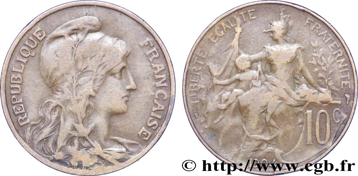 10 centimes Daniel-Dupuis 1904  F.136/13 VF35 