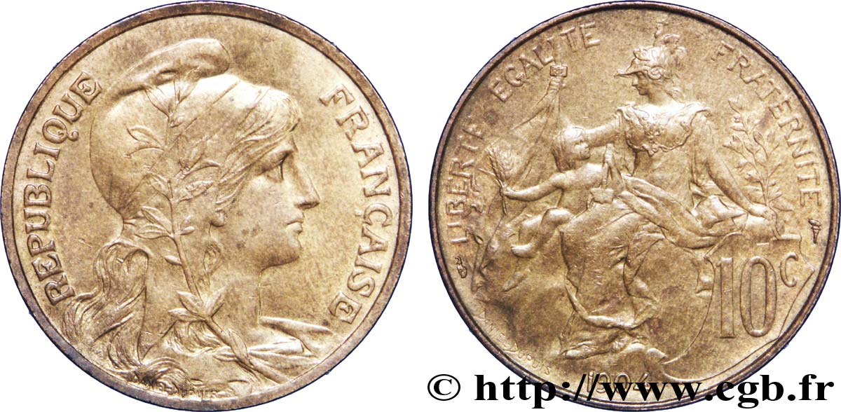 10 centimes Daniel-Dupuis 1904  F.136/13 SPL60 