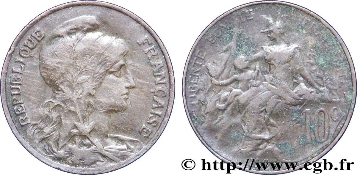 10 centimes Daniel-Dupuis 1906  F.136/15 XF45 