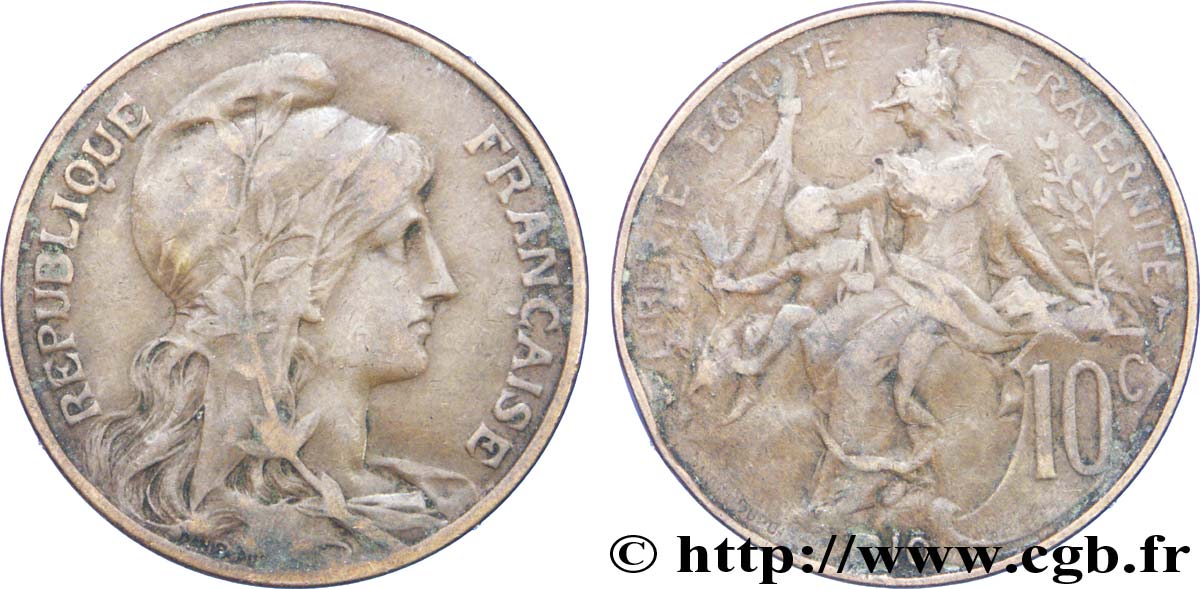 10 centimes Daniel-Dupuis 1910  F.136/19 TTB45 