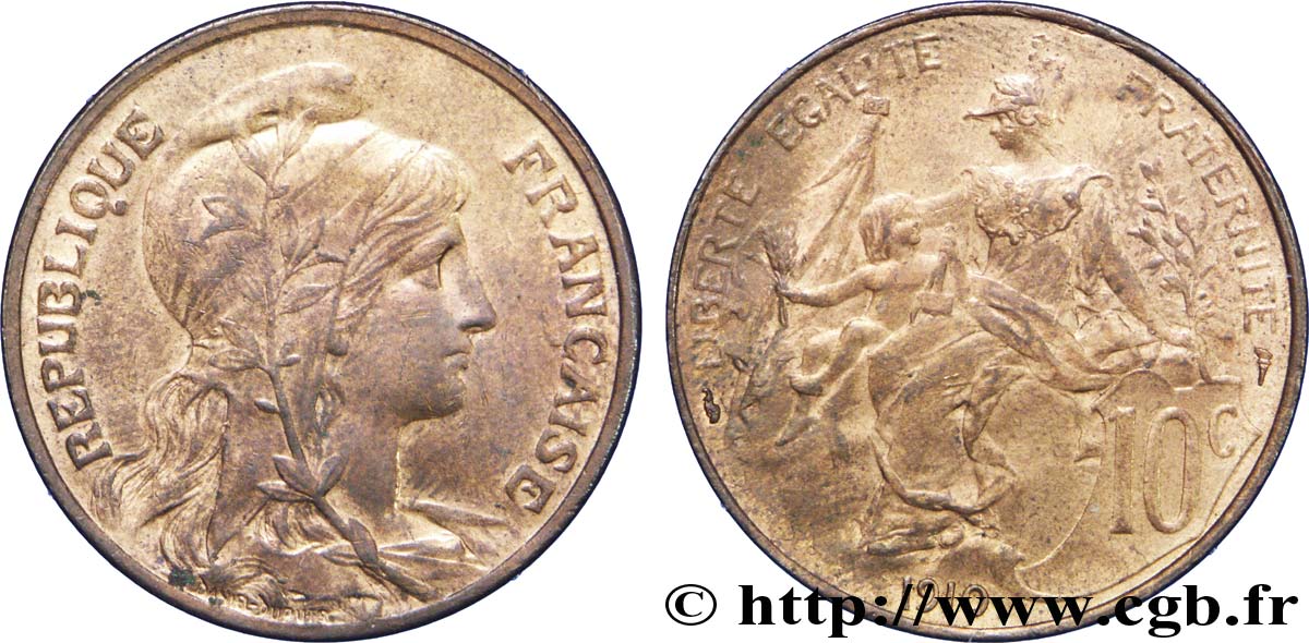 10 centimes Daniel-Dupuis 1910  F.136/19 SPL58 