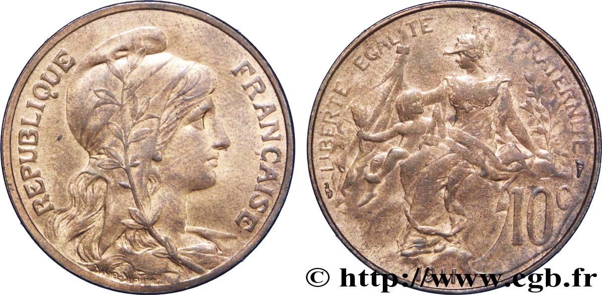 10 centimes Daniel-Dupuis 1911  F.136/20 AU58 