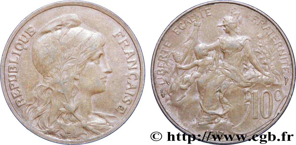 10 centimes Daniel-Dupuis 1913  F.136/22 XF45 