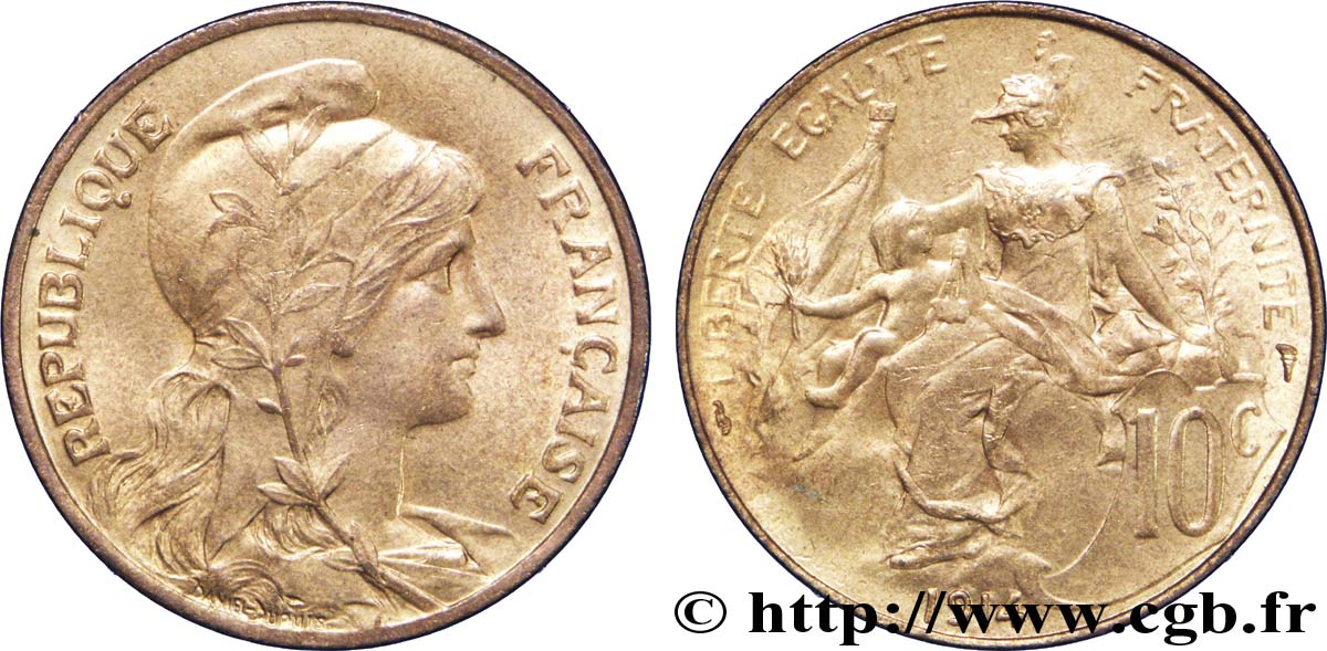 10 centimes Daniel-Dupuis 1914  F.136/23 SUP60 