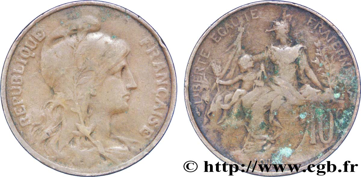 10 centimes Daniel-Dupuis 1915  F.136/24 TB20 