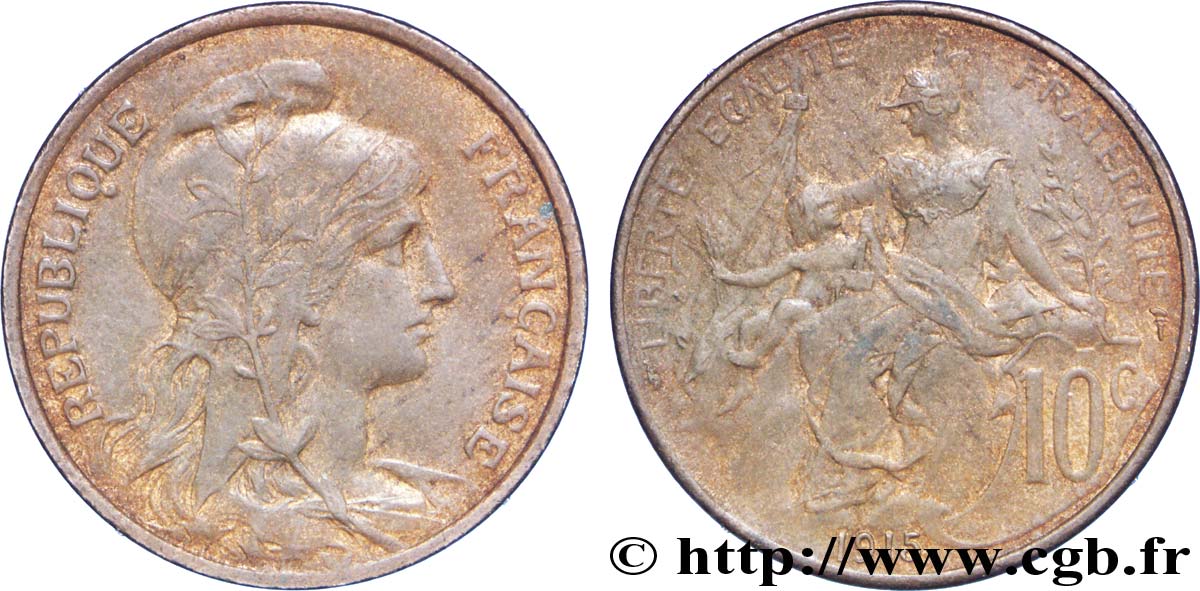 10 centimes Daniel-Dupuis 1915  F.136/24 TTB40 